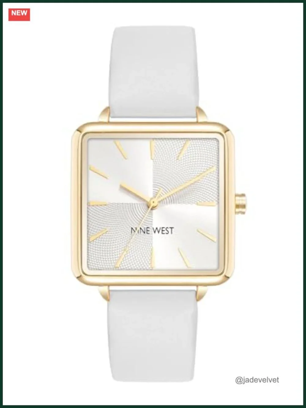 Women's Analog Quartz Dress Watch, Faux Leather Strap, Mineral Crystal